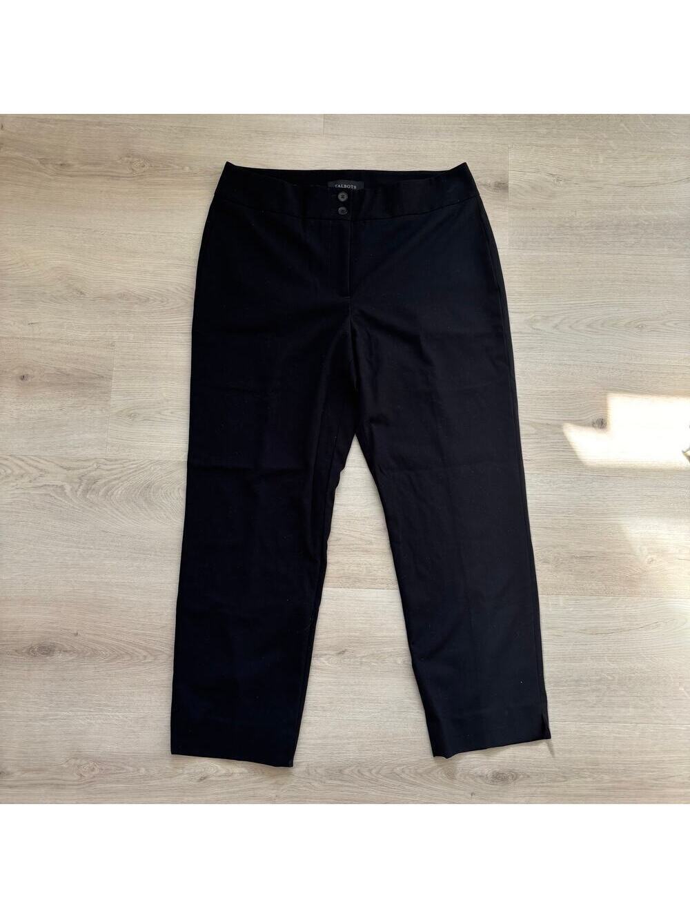 Talbots EUC Women's Black Cropped Heritage Pants Size 8